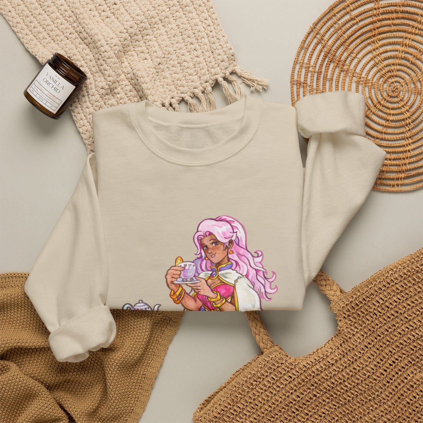 Adeline Tea time - Unisex Heavy Blend™ Crewneck Sweatshirt