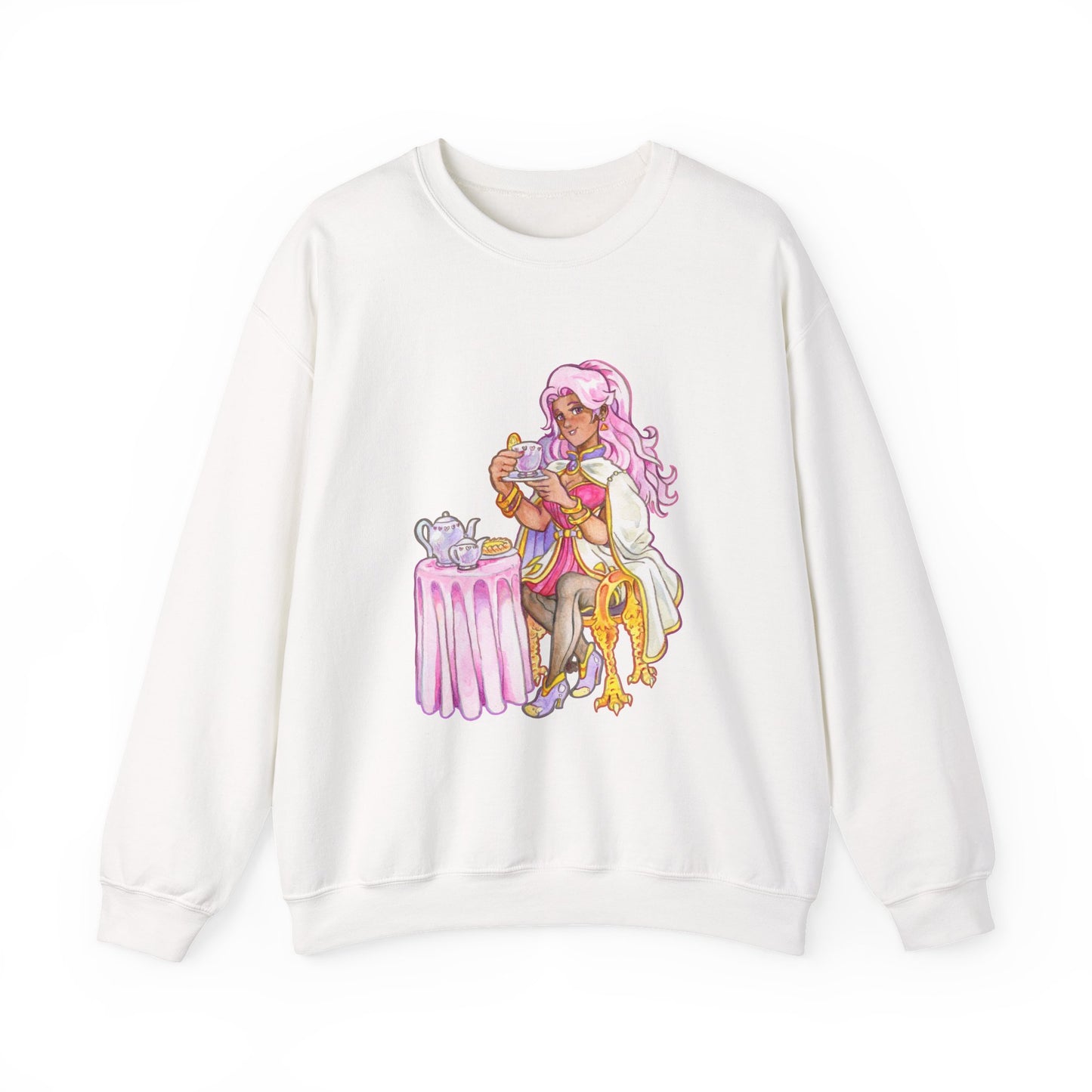 Adeline Tea time - Unisex Heavy Blend™ Crewneck Sweatshirt