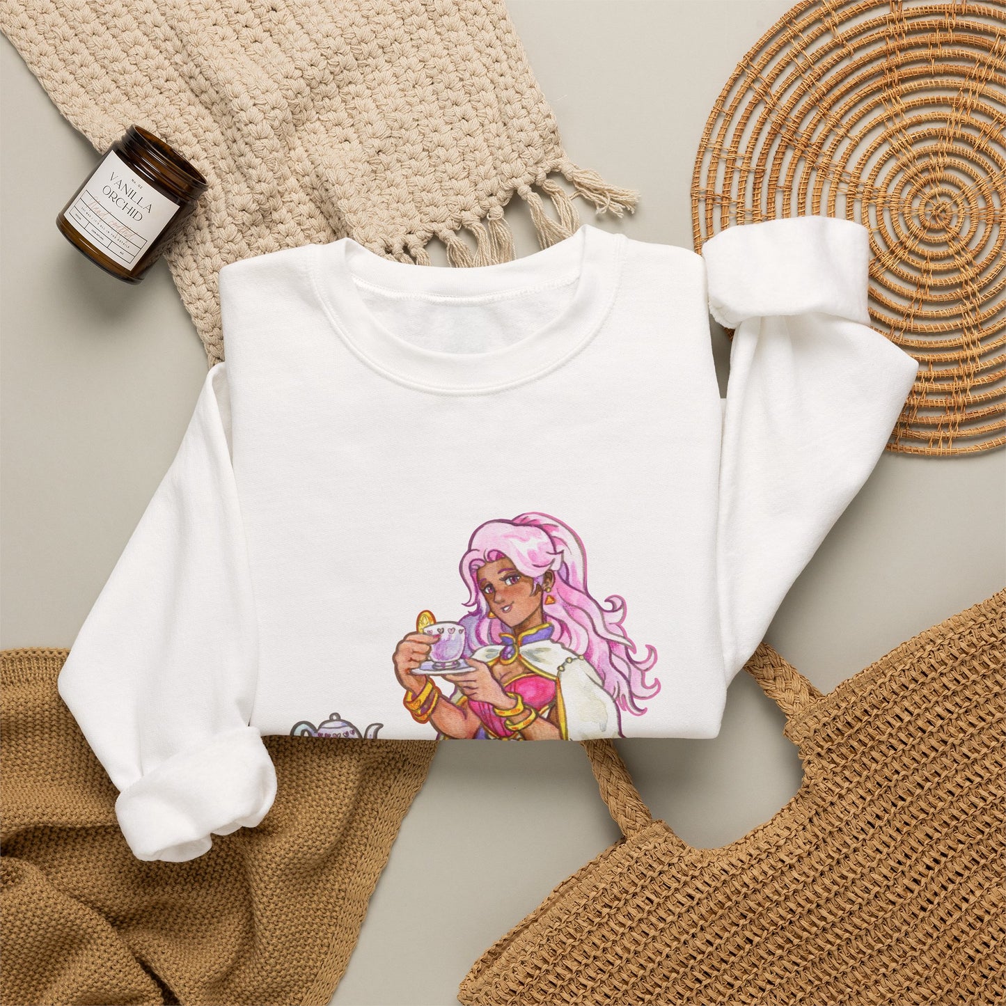 Adeline Tea time - Unisex Heavy Blend™ Crewneck Sweatshirt