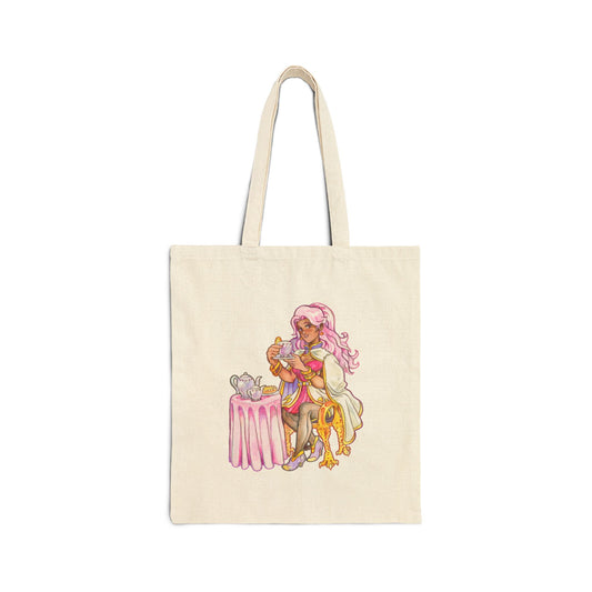 Adeline Tea Time - Cotton Canvas Tote Bag