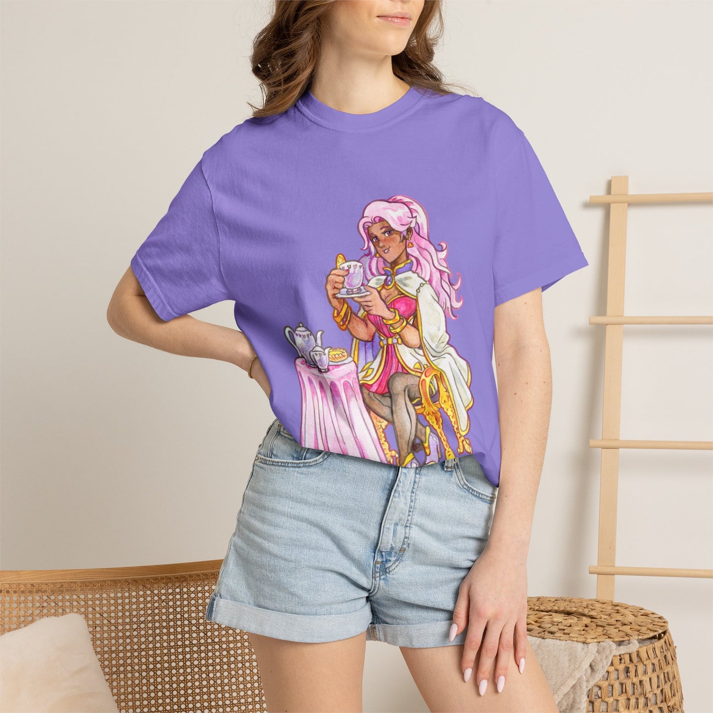 Adeline Tea Time - Unisex Garment-Dyed T-shirt